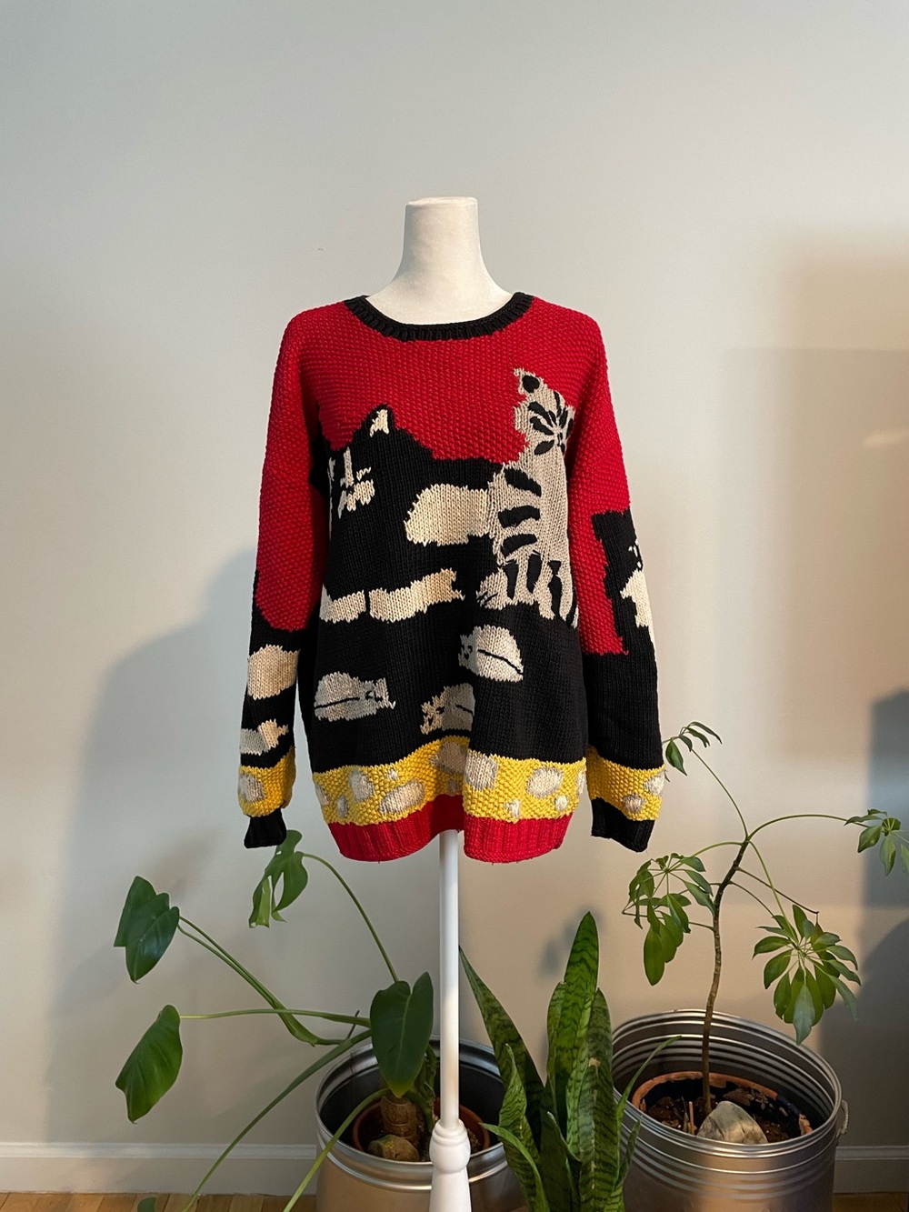 Vintage 80s/90s Raphels “Cats & Mice” Sweater